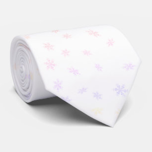 Customizable Rainbow Snowflakes Tie