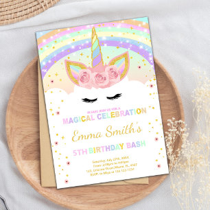 Customizable Rainbow Unicorn Postcards