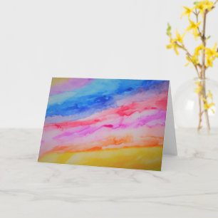 Customizable Rainbow Watercolor Card