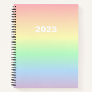 Customizable Rainbow with Pastel Colours Notebook