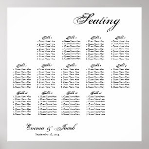 Customizable Reception Seating Chart