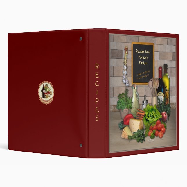 Customizable Recipes Binder (Background)