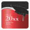 Customizable Red and Black Graduation Sticker