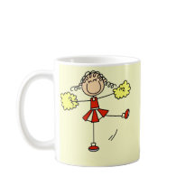 Customizable Red and Gold Cheerleader Mug