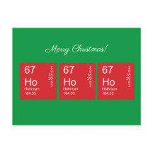 Customizable Red and Green Ho Ho Ho Periodic Table
