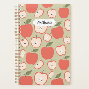 Customizable Red Apple Seamless Pattern Planner