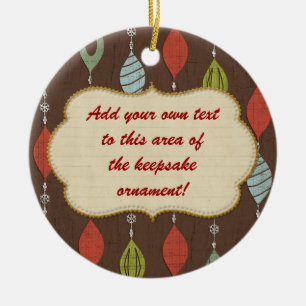 Customizable Red Bird Keepsake Ornament