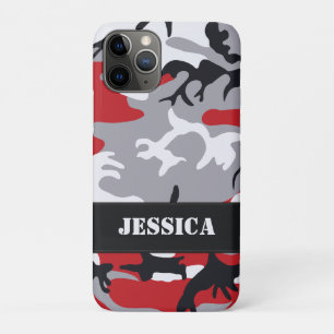 Customizable Red Camo iPhone 4 Case