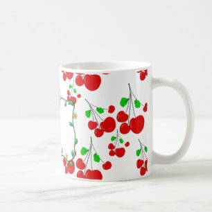 Customizable red cherry pattern accessories LeahG Coffee Mug