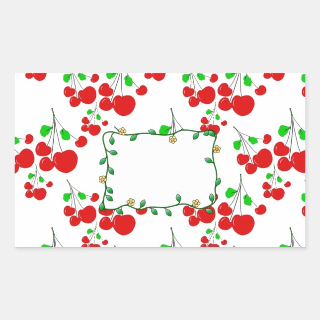Customizable red cherry pattern accessories LeahG Sticker (Front)