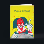Customizable Red Clown Greeting Card<br><div class="desc">Customizable creepy clown greeting card.  Custom restored,  high quality vintage clown image.</div>