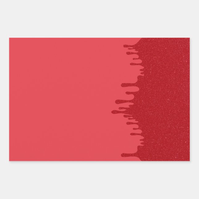 Customizable Red Drip Wrapping Sheet (Front)