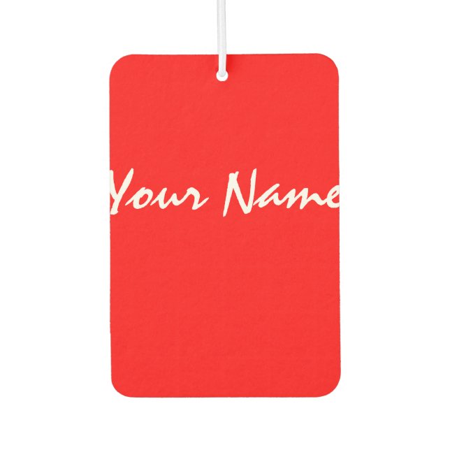 Customizable Red Heart Air Freshener (Front)