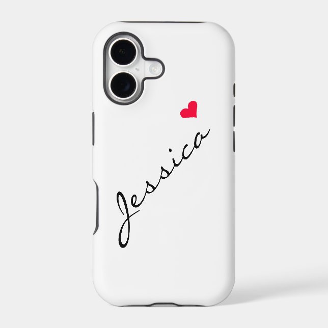 Customizable Red Heart iPhone Case (Back)