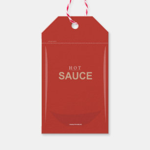 Customizable Red Hot Sauce Packet Gift Tag
