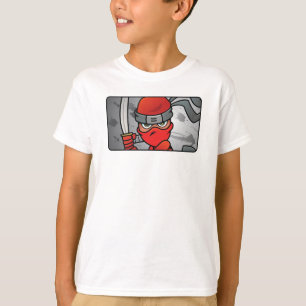 Customizable Red Ninja Design T-Shirt