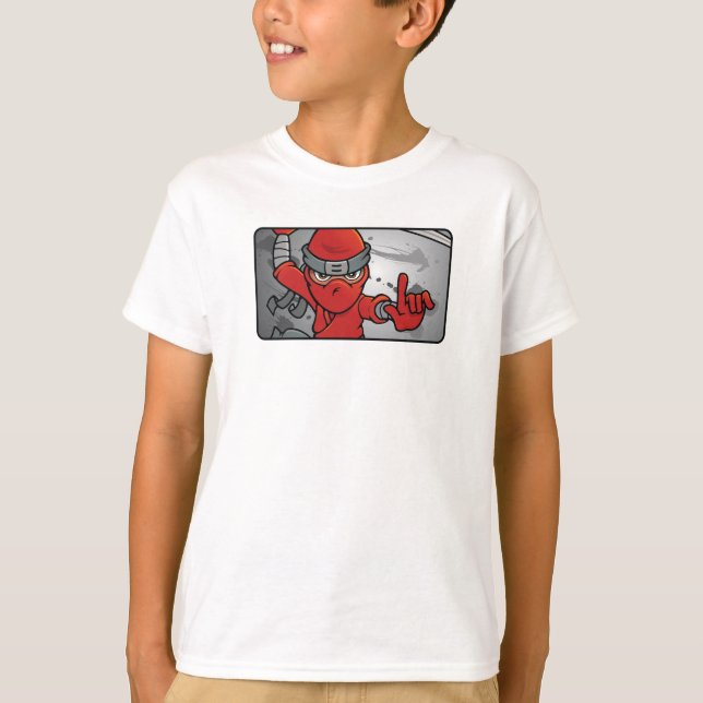 Customizable Red Ninja Design T-Shirt (Front)