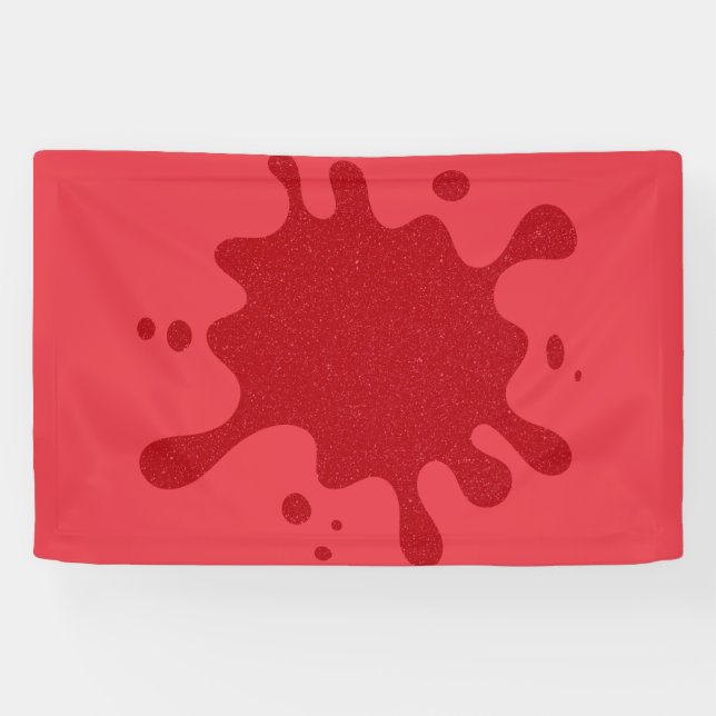Customizable Red on Tomato Red Splash Banner (Horizontal)