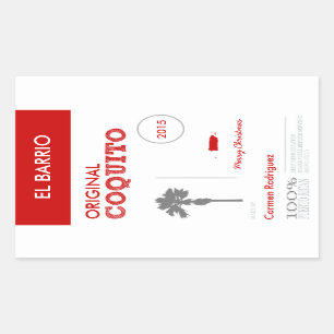 Customizable Red Puerto Rican Coquito Sticker