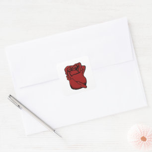 Customizable Red Rose Sticker