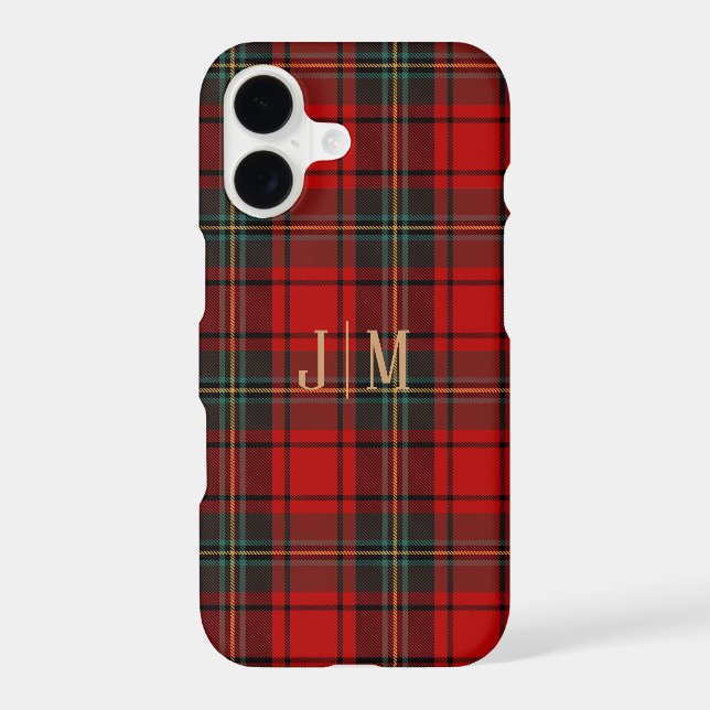 Customizable Red Scottish Tartan Cell Phone Case (Back)
