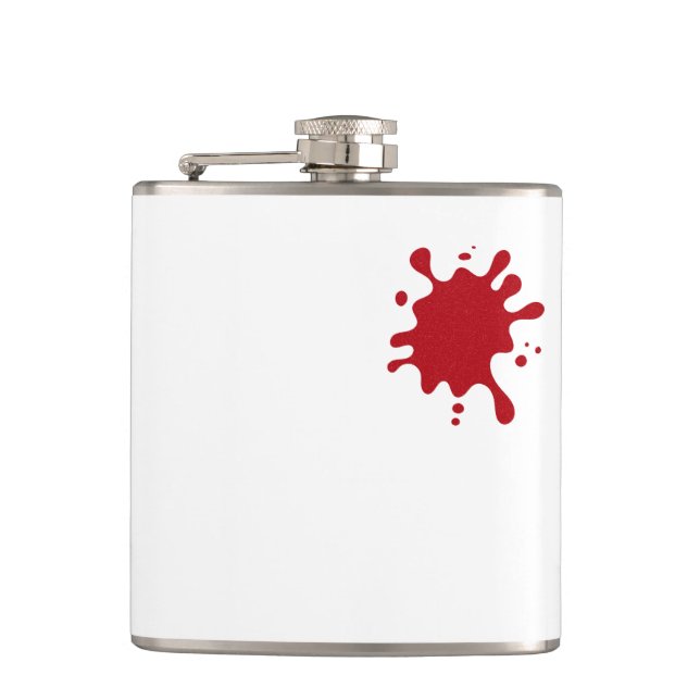 Customizable Red Splash Flask 6 oz (Front)