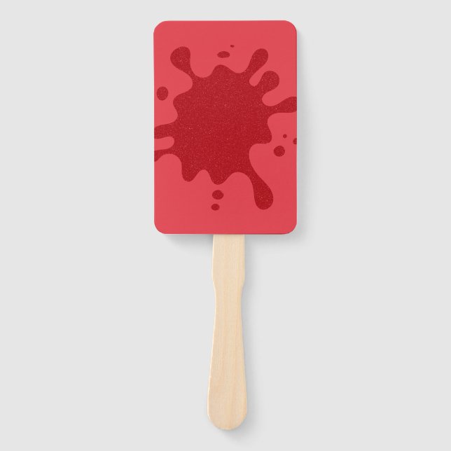 Customizable Red Splash Rectangle Fans (10x) (Front)