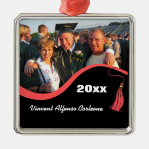Customizable Red Tassel Graduation Ornament