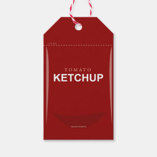 Customizable Red Tomato Ketchup Gift Tag