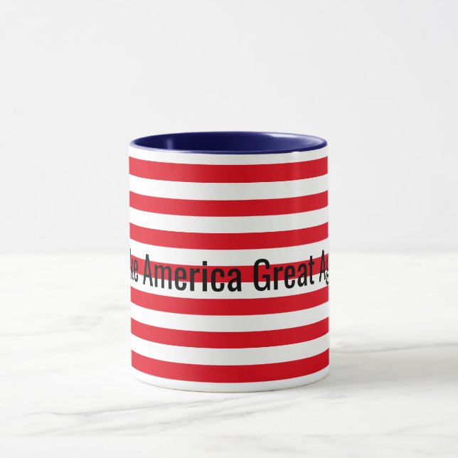 Customizable Red White Blue Make America Great Mug (Center)
