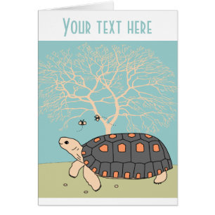 Customizable Redfoot Tortoise Card