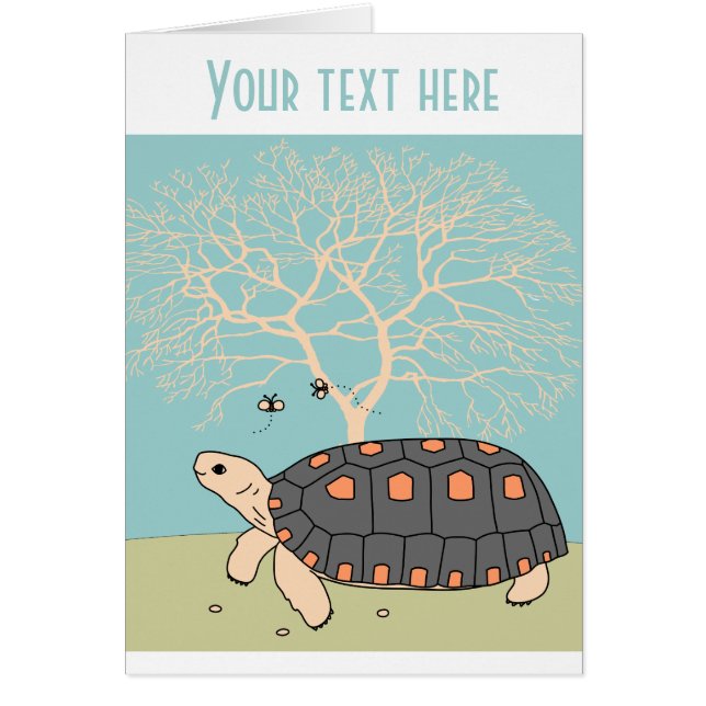 Customizable Redfoot Tortoise Card (Front)