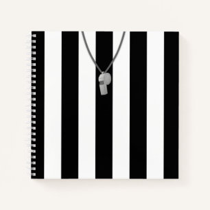 Customizable Referee Stripey Jersey Notebook