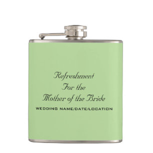 CUSTOMIZABLE Refreshment for Mother of Bride Hip Flask