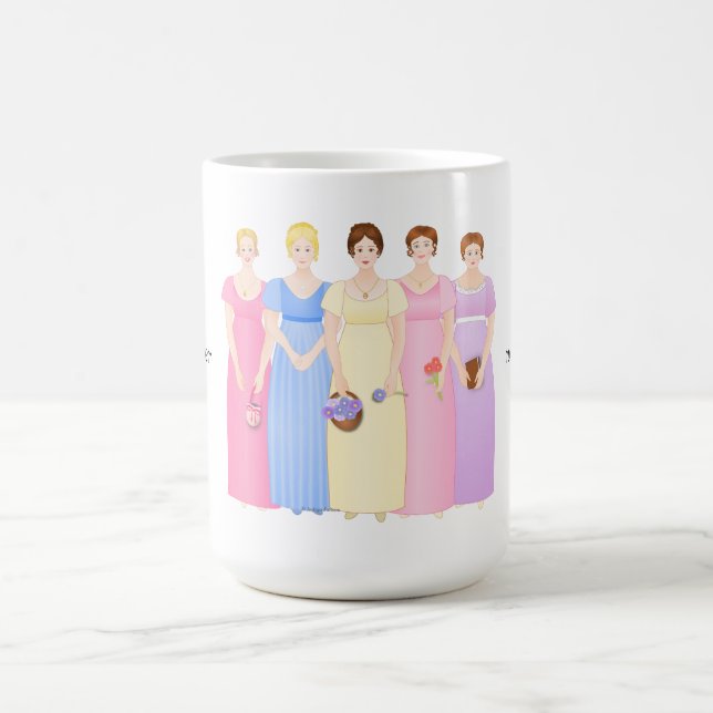 Customizable Regency Era Sisters Coffee Mug (Center)