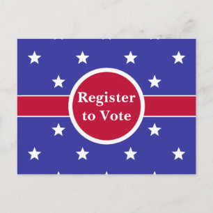 Customizable Register to Vote Postcards