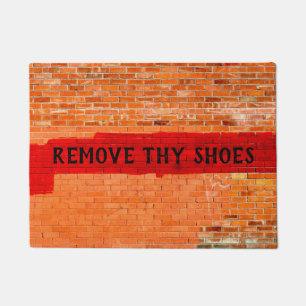 Customizable "Remove Thy Shoes" Fun Cool Unique Doormat
