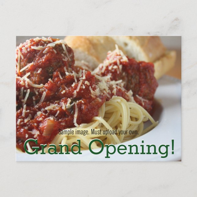 Customizable Restaurant Promotion. Mailing/Handout Announcement Postcard (Front)