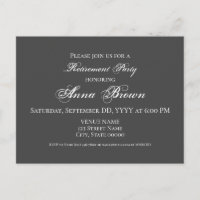Customizable retirement invitation spotlight
