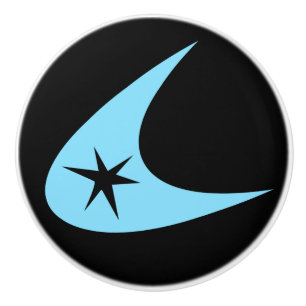 Customizable Retro Boomerang Ceramic Knob