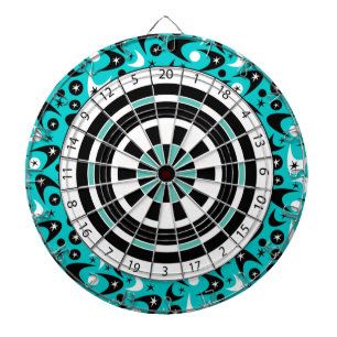 Customizable Retro Boomerangs Dartboard