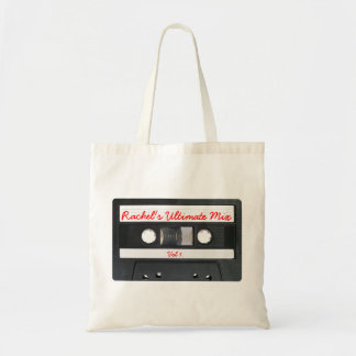 Customizable Retro Cassette Tape Tote Bag