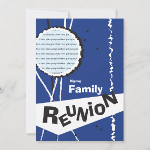 Customizable Retro Family Reunion Invitation