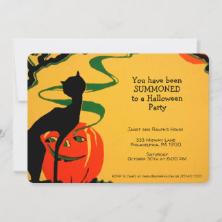 Customizable Retro Halloween Invitation
