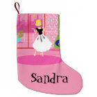 Customizable Retro In the Pink Christmas Stocking