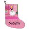 Customizable Retro In the Pink Christmas Stocking