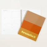Customizable Retro-Inspired  Planner<br><div class="desc">Inspired by the 1970s,  this planner features the ability to personalize the text on the front cover.</div>