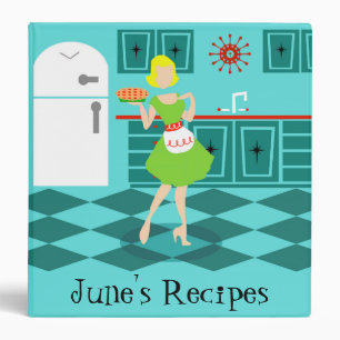 Customizable Retro Kitchen Binder