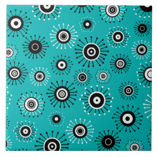 Customizable Retro Mod Starbursts Tile