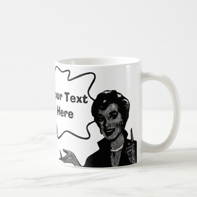 Customizable Retro Pop-Art Quote Mug (Right)